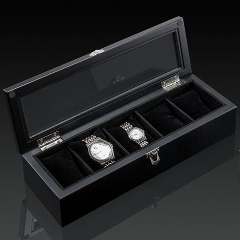 3 or 5 Slots Luxury Wood Men's Watch Box Organizer