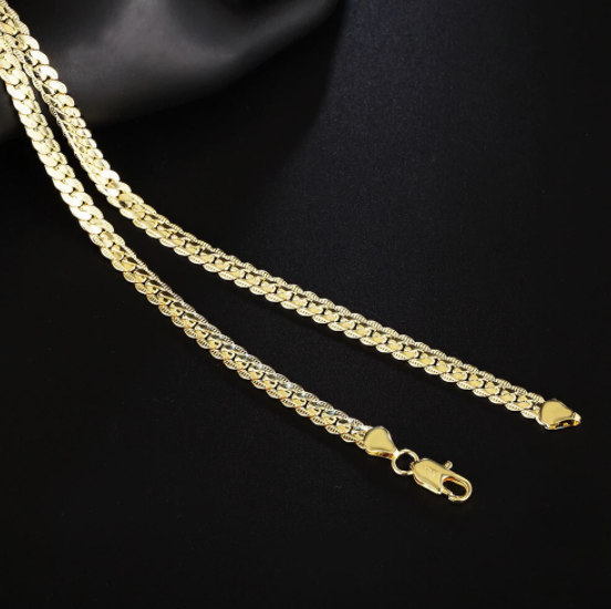 925 18/20/24 Inch 18k Gold Plated Necklace