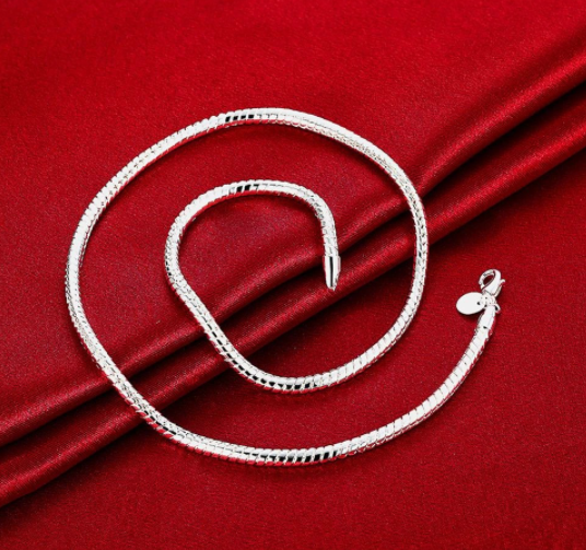 925 Sterling Silver Chain and Bracelet Set