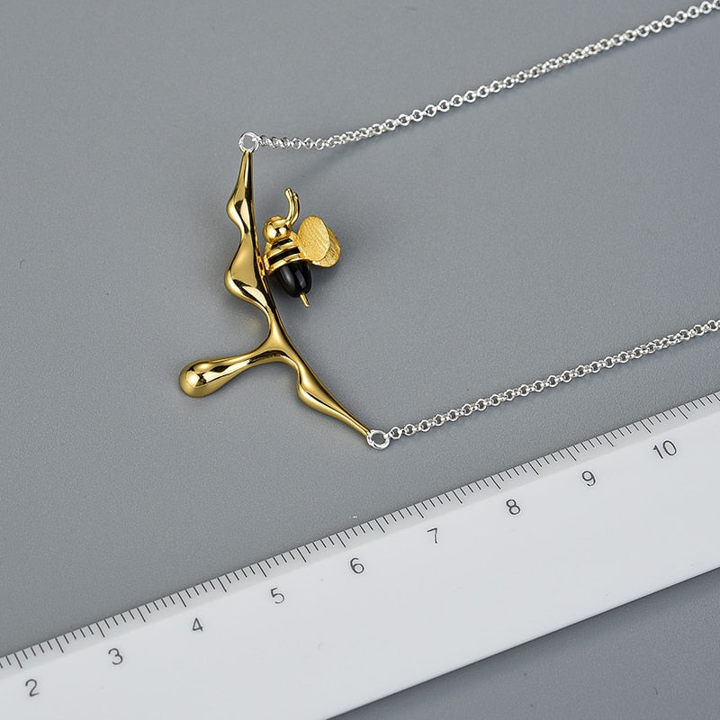 Dripping Honey Pendant Necklace 925 Sterling Silver