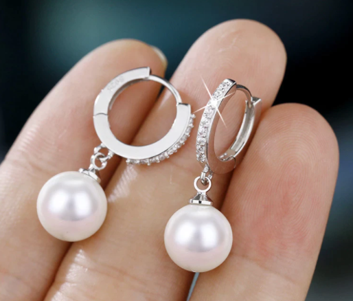 Freshwater Pearl Sterling Silver Earrings