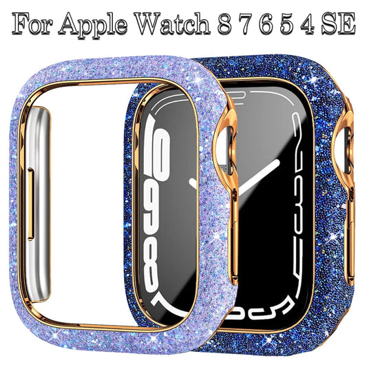Bling Cover Bumper Screen Protector Glass for Apple Watch