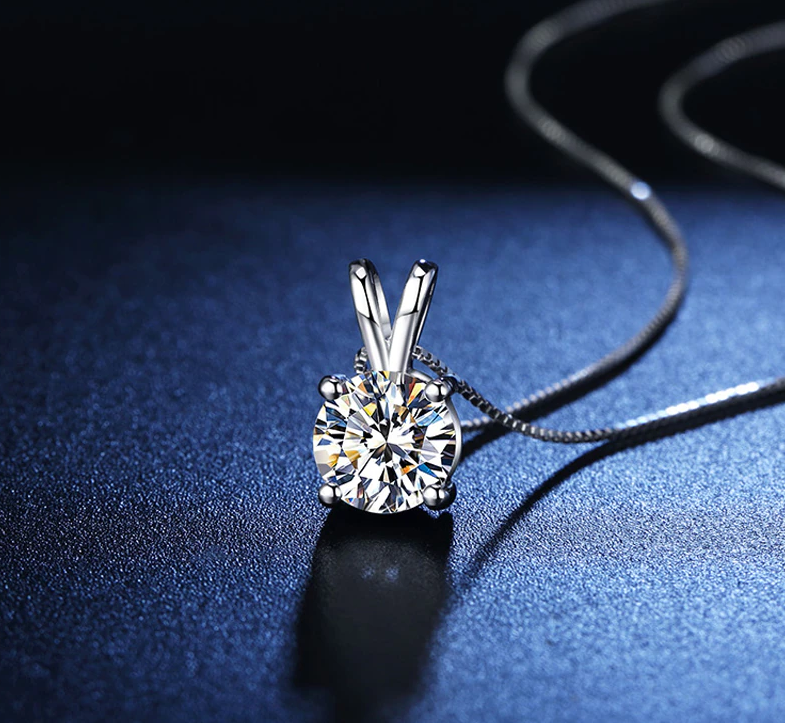 Stunning Solitaire Diamond Pendant Necklace