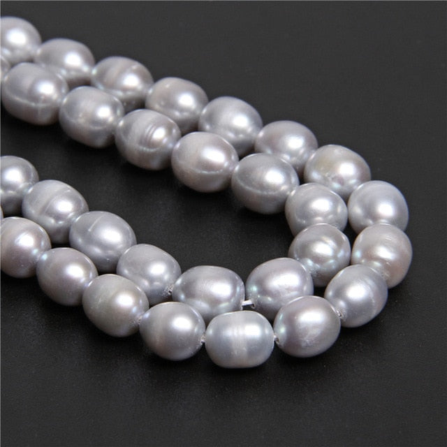 No Metal  Multi-Color Single Strand Freshwater Pearl Necklace