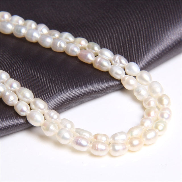 No Metal  Multi-Color Single Strand Freshwater Pearl Necklace