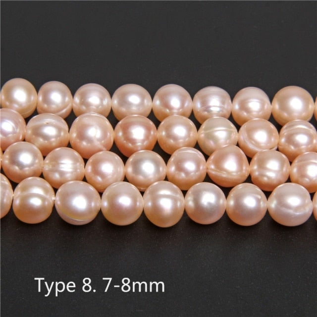 No Metal  Multi-Color Single Strand Freshwater Pearl Necklace