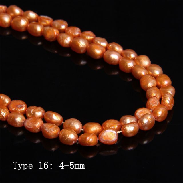 No Metal  Multi-Color Single Strand Freshwater Pearl Necklace